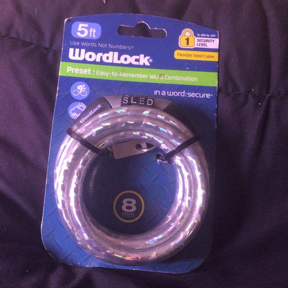 Word lock bike chain lock